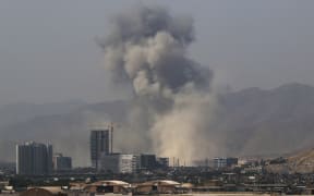 Smoke rises from the scene of a suicide bombing in Kabul, Afghanistan.