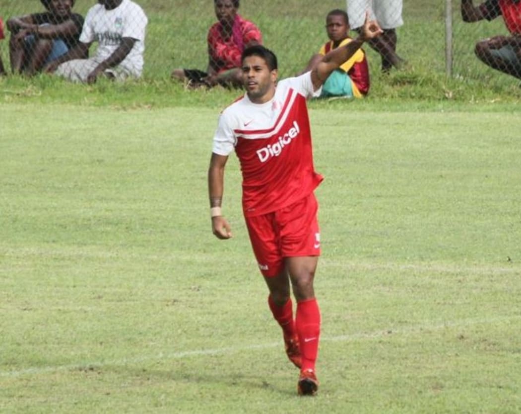 Argentinian striker, Diego Nadaya is one of Amicale FC's many foreign imports.