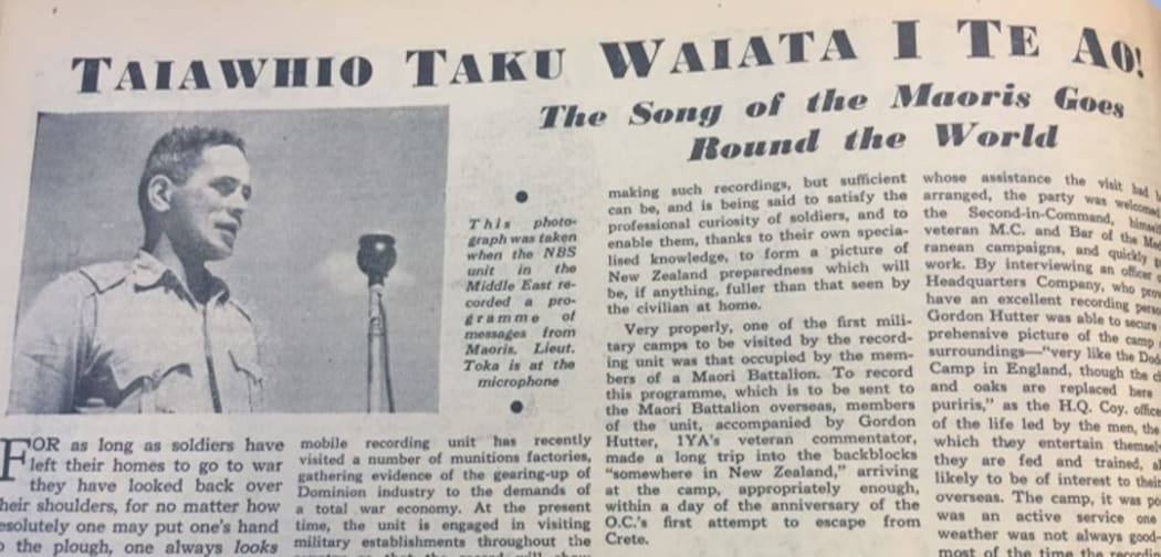 Broadcasts of concerts by the Māori Battalion. The New Zealand Listener 12 Jun 1942.