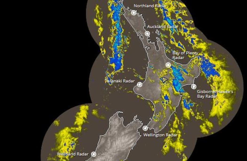 MetService's rain radar - at 6.30am Friday.