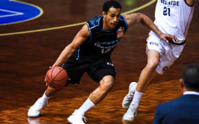 Mika Vukona drives to the hoop during the side's win over Adelaide.