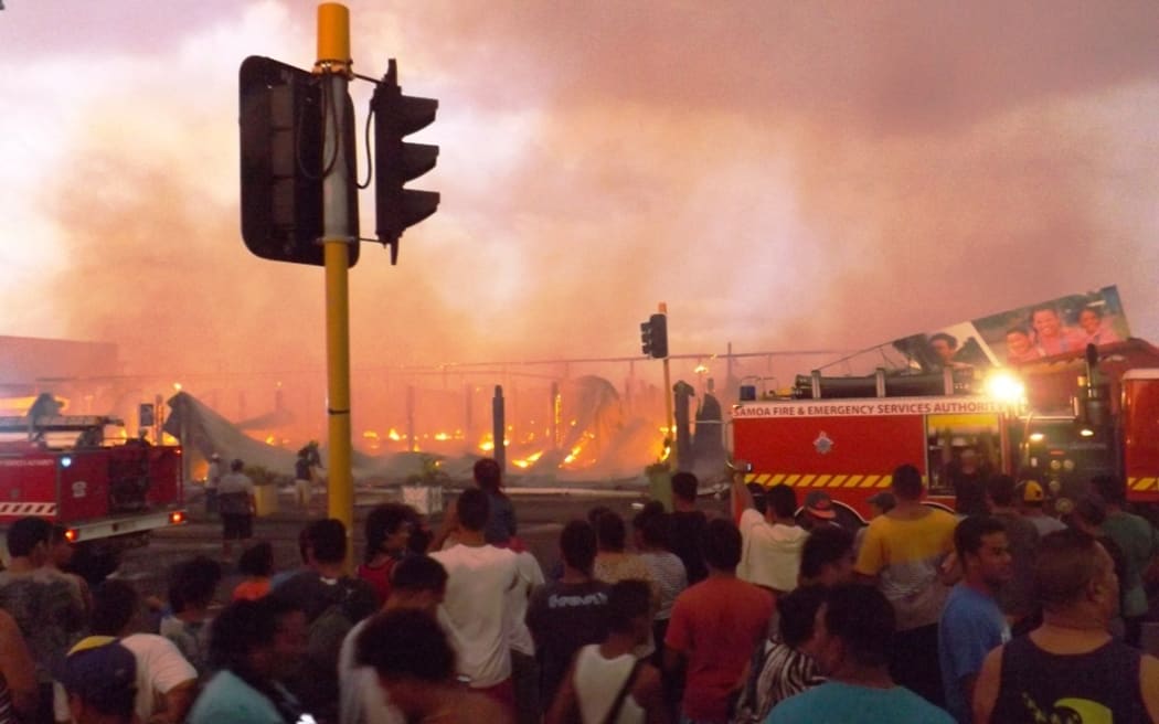 Police investigating Samoan market fire, witness suspects gas bottle