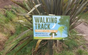 A sign at Tainui Reserve in Havelock North.