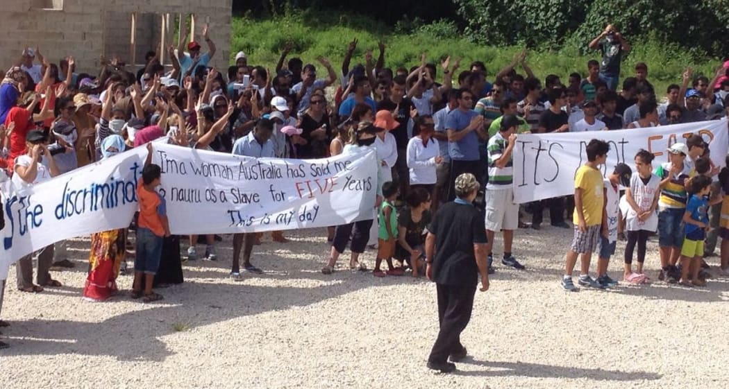 Nauru refugee protests asylum seekers