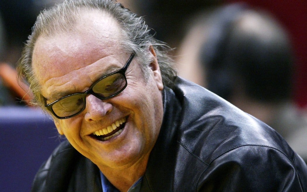 Actor Jack Nicholson attends the game between the Los Angeles Lakers and the Denver Nuggets on January 14, 2004 at the Staples Center in Los Angeles, California.