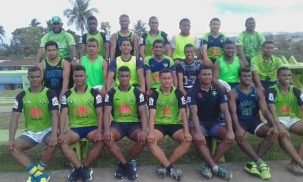 Members of the Canberra Raiders rugby league academy in Fiji.