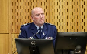 Sergeant Aaron Reid gives evidence on 31 October 2023 as part of the inquest into the Christchurch terror attack on 15 March 2019.

Credit: Nate McKinnon/RNZ
