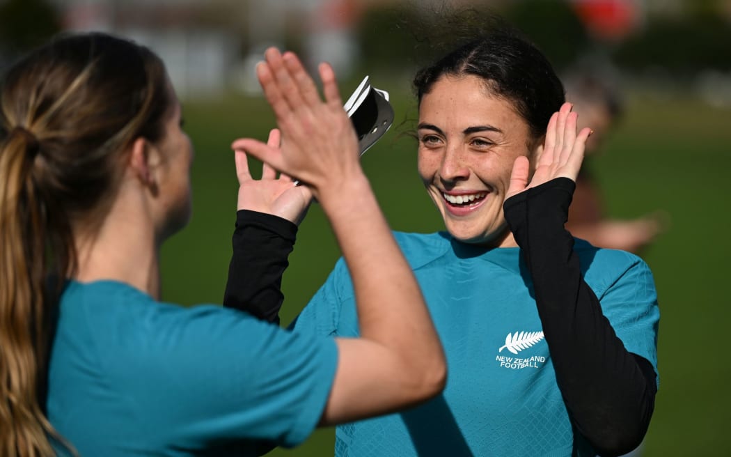 Claudia Bunge.
New Zealand Football Ferns training session ahead of the 2023 FIFA Womens World Cup. Albany, Auckland, New Zealand. Wednesday 28 June 2023. © image by Andrew Cornaga / www.photosport.nz