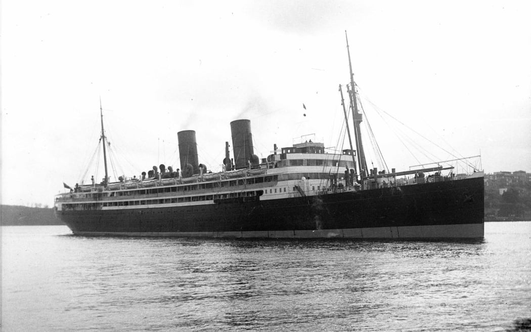 The RMS Niagara, which was sunk by German mines off Bream Head, Whangarei.
