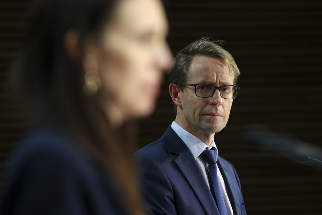 Director-General of Health Dr Ashley Bloomfield looks on during a press conference at Parliament on August 31, 2021 in Wellington, New Zealand. (Photo by Hagen Hopkins - Pool/Getty Images)