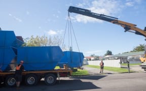 Skip bins were delivered in Edgecumbe yesterday to help with the clean-up of the town.