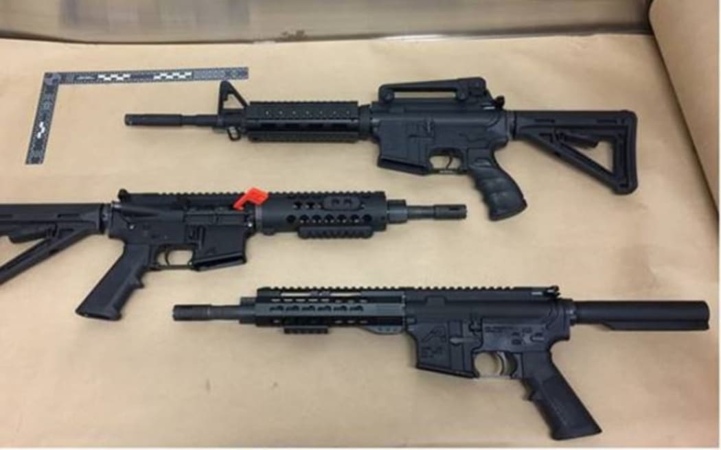 Firearms found in Te Atatu.