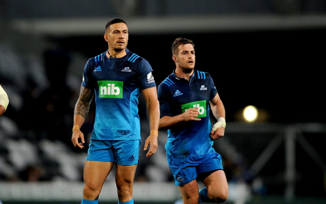 Sonny-Bill Williams looks on, during the Super Rugby match between the Highlanders and the Blues, Forsyth Barr Stadium, Dunedin, 8th of April 2017.