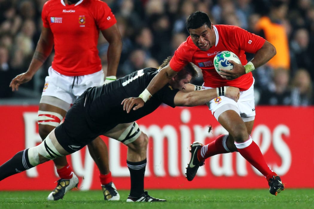 'Ikale Tahi captain Siale Piutau playing for Tonga against the All Blacks during the opening match of the 2011 Rugby World Cup.