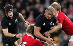 Jerry Collins on the rampage against the British and Irish Lions in 2005.