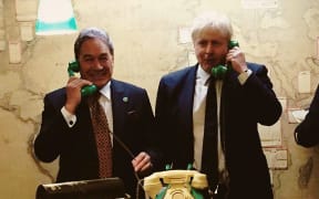 Winston Peters meeting with Boris Johnson in 2018.