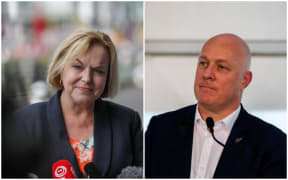 National Party leader Judith Collins and National MP Christopher Luxon.
