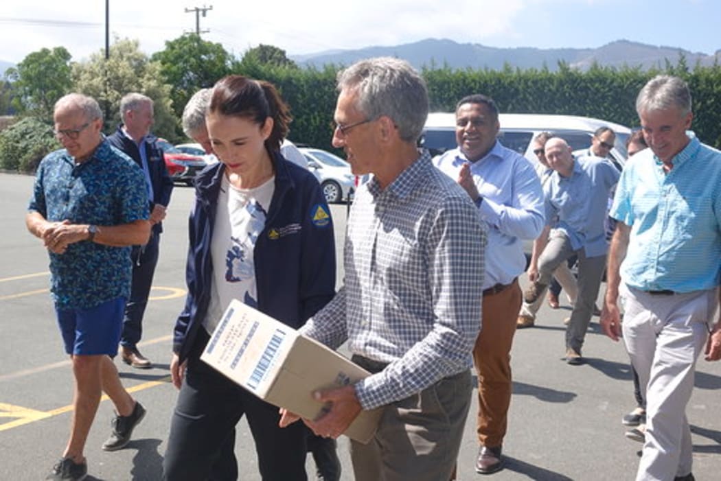 Prime Minister Jacinda Ardern in the Nelson region following the Tasman fires.