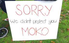 Protestors are gathering outside the High Court in Rotorua where a couple will be sentenced today for killing three-year-old Moko Rangitoheriri.