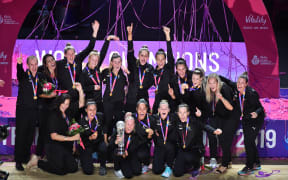 Silver Ferns at the Netball World Cup ceremony