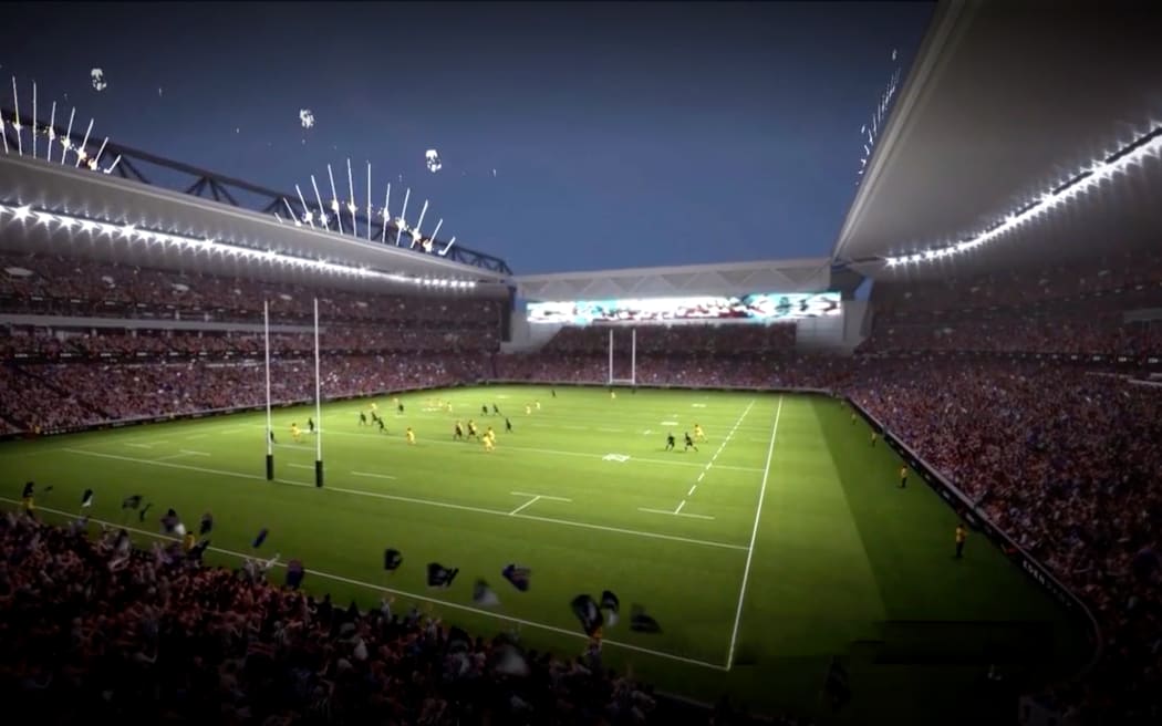 The plan for Eden Park includes a new stand and a retractable roof.