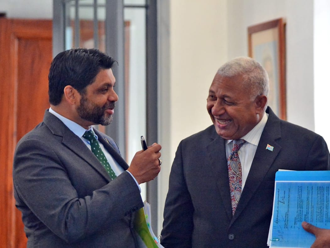 Attorney-General Aiyaz Sayed-Khaiyum and Prime Minister Frank Bainimarama.