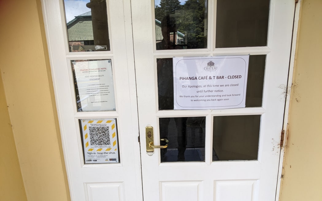 The cafe attached to the chateau was closed.