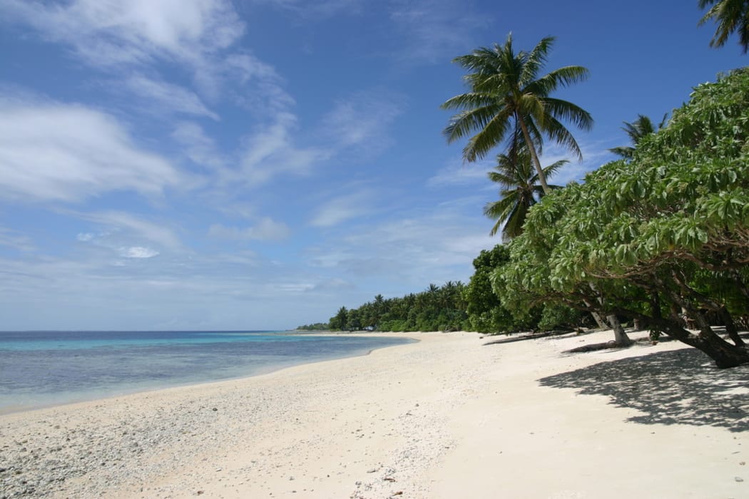 A tropical beach in the Marshall Islands