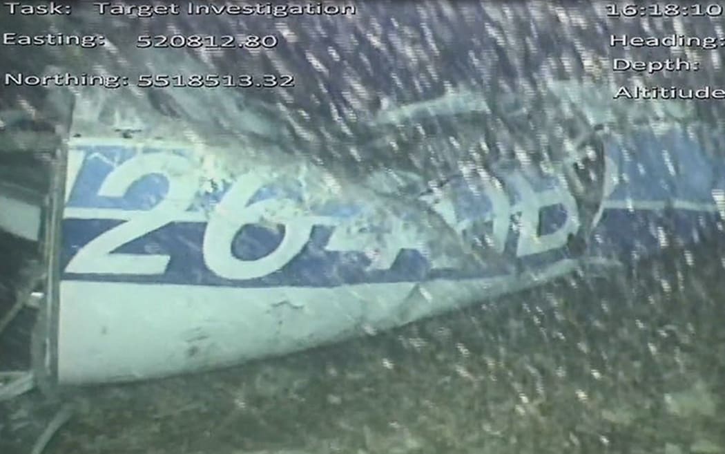 Part of the wreckage from the missing Piper Malibu aircraft that disappeared two weeks ago carrying footballer Emiliano Sala and pilot David Ibbotson lying on the seabed under the English Channel.