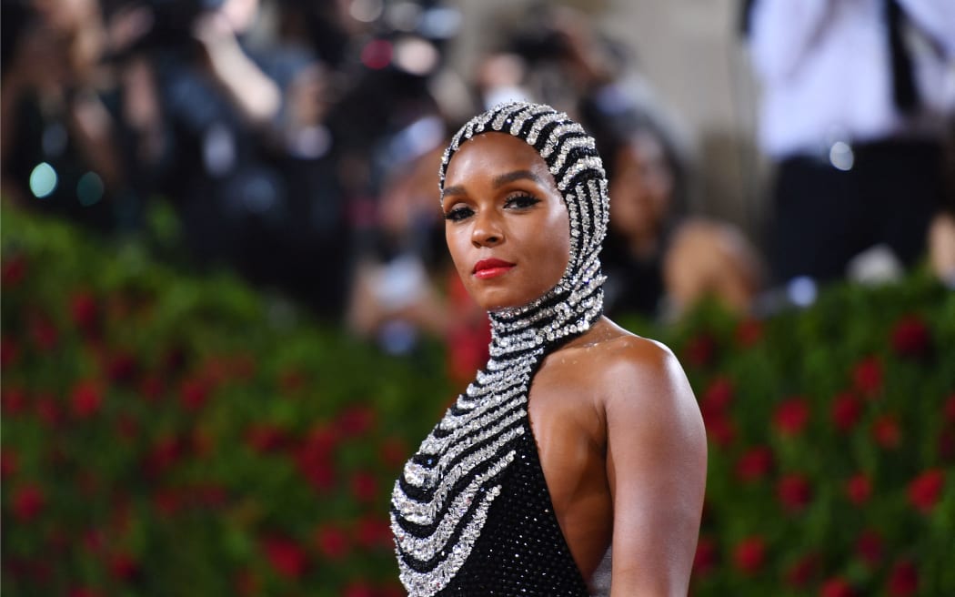 US singer-songwriter Janelle Monae arrives for the 2022 Met Gala at the Metropolitan Museum of Art on May 2, 2022, in New York. - The Gala raises money for the Metropolitan Museum of Art's Costume Institute. The Gala's 2022 theme is "In America: An Anthology of Fashion". (Photo by ANGELA WEISS / AFP) (Photo by ANGELA WEISS/AFP via Getty Images)