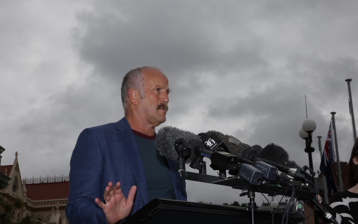 Gareth Morgan announcing his new political party, The Opportunities Party.