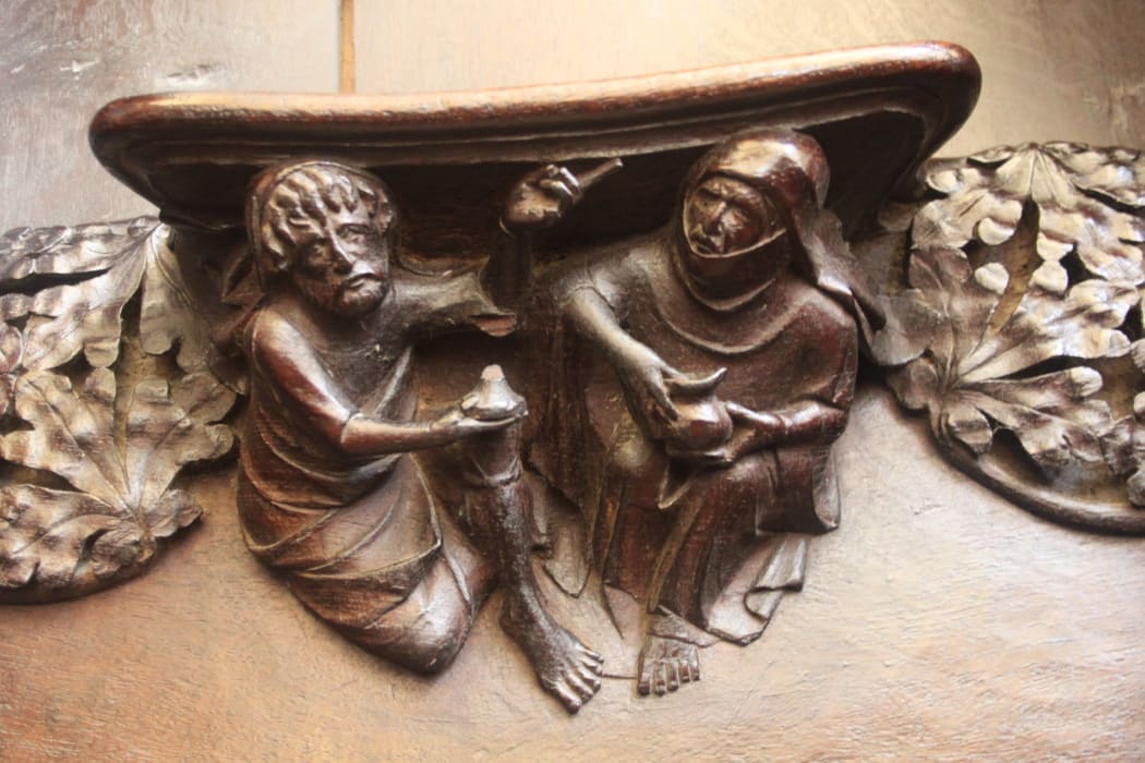 Misericords at Wells Cathedral.