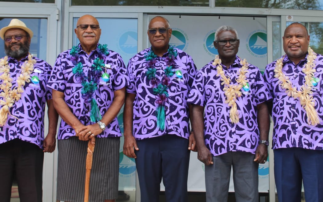 The five leaders in Port Vila for the MSG Summit