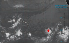 A satellite image, supplied by the US National Weather Service, shows Hurricane Hector, a category four, as it moves towards the south of Hawaii.