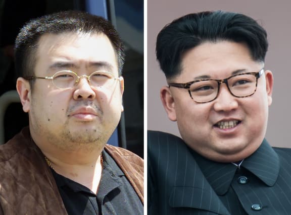 Kim Jong-nam, left, and Kim Jong-un