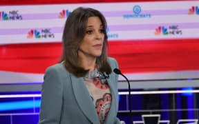 Democratic presidential hopeful US author Marianne Williamson speaks during the second Democratic primary debate of the 2020 presidential campaign.