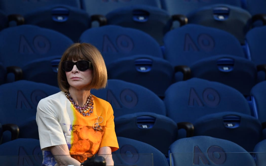 Vogue chief editor Anna Wintour at the Australian Open in Melbourne.