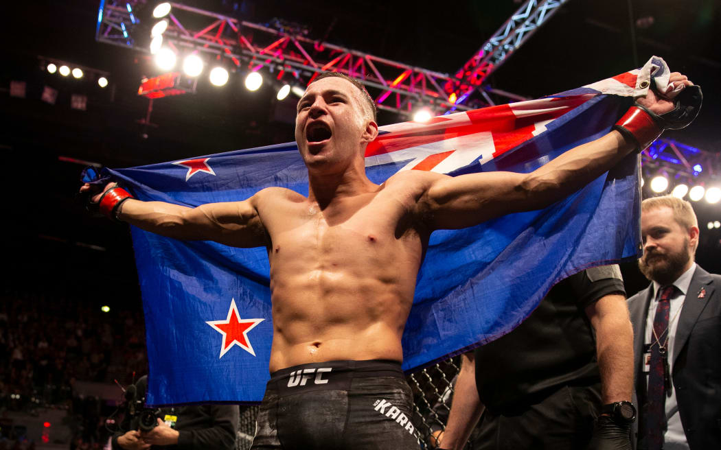 Kai Cara-France après avoir battu Tyson Nam en 2020.