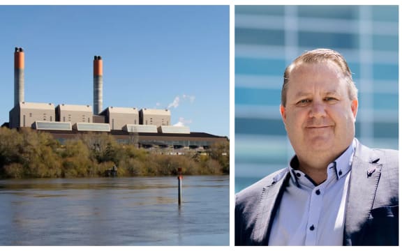 Genesis Energy's Huntly Power Station and chief executive Malcolm Johns