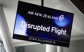Low fog delays and cancels flights at Wellington Airport Tues 21st Jan 2020.  Disrupted flight sign