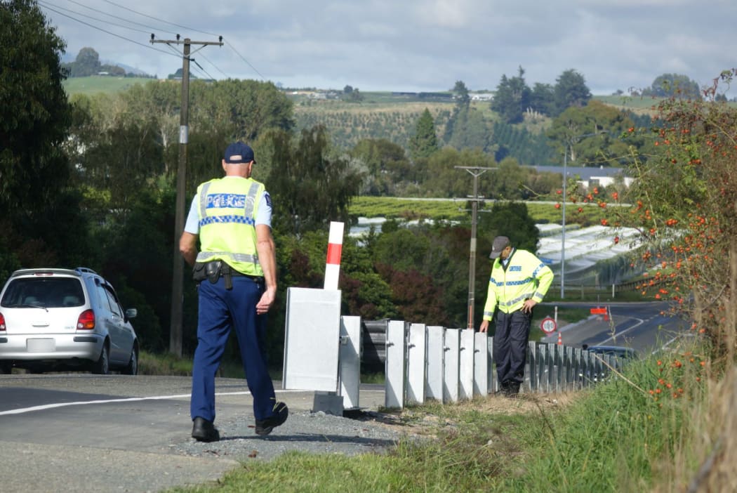 Police investigating the crash near Nelson.