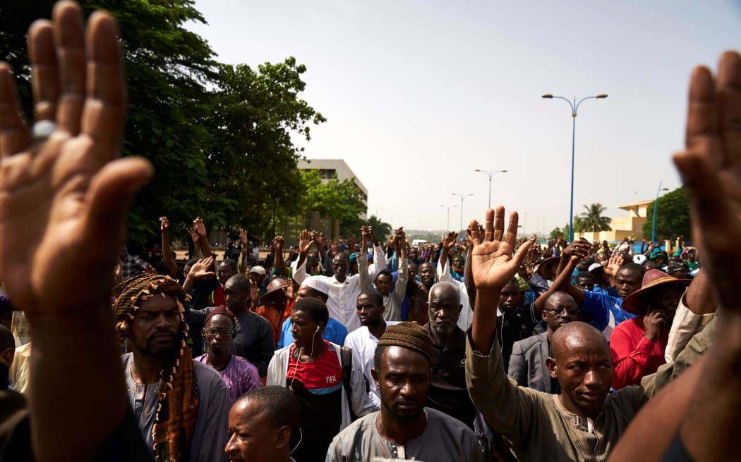 Fulani people protest during a silent march  in June 2018