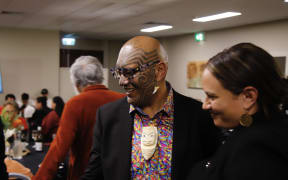 Te Pati maori co-leader Rawiri Waititi in Rotorua on Election Night 2023.