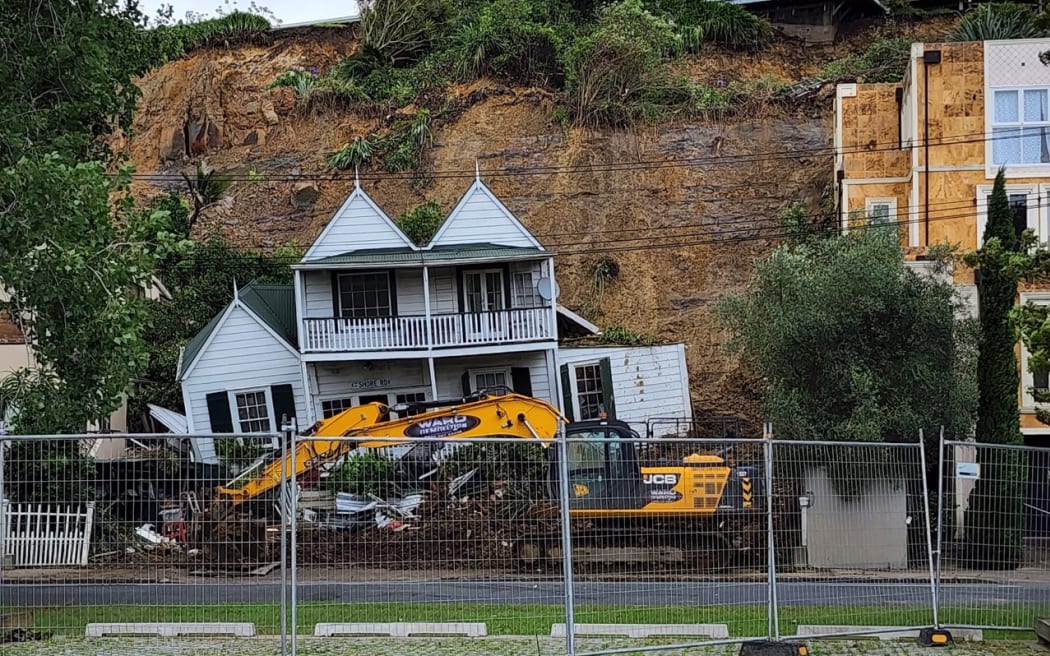 A slip in Remuera's Arney Road, on 29 January, 2023