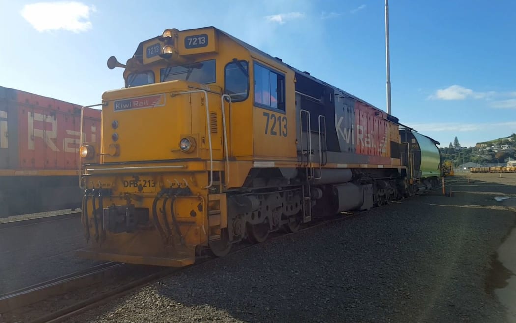 The first train on the Napier to Wairoa line in six years heads out.