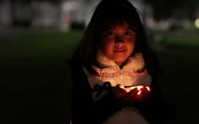 Candlelight vigil for Nepal. Rosalynne Basnet