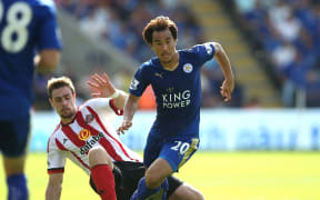 Leicester City's Shinji Okazaki