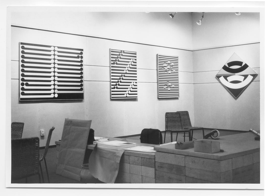 Installation Shot of Gordon Walters’ 1968 Exhibition at New Vision Gallery, Auckland, 1968
