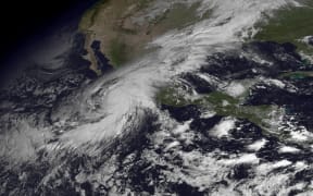 A satellite image of Hurricane Patricia rumbling towards Mexico's Pacific coast.