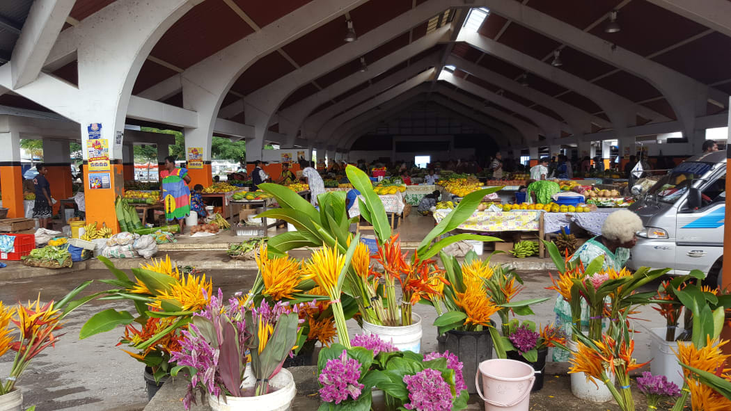 Women's market in Port Vila, Vanuatu, in June 2016.